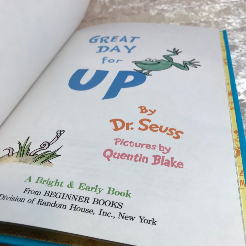 Children's Book Set Great Day for Up Hand, Fingers, Thumb Dr. Seuss & Al Perkins - Picture 3 of 8